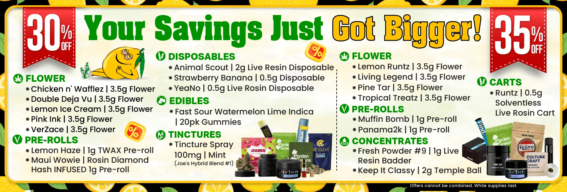 Save up to 35% on select products