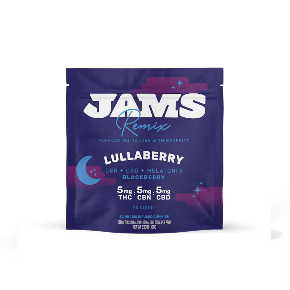 Jams | Lullaberry Remix 2:1:1 THC/CBD/CBN | 100mg (20pk) Gummies